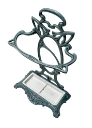 Art Nouveau Enameled Iron Umbrella Stand, 1900s
